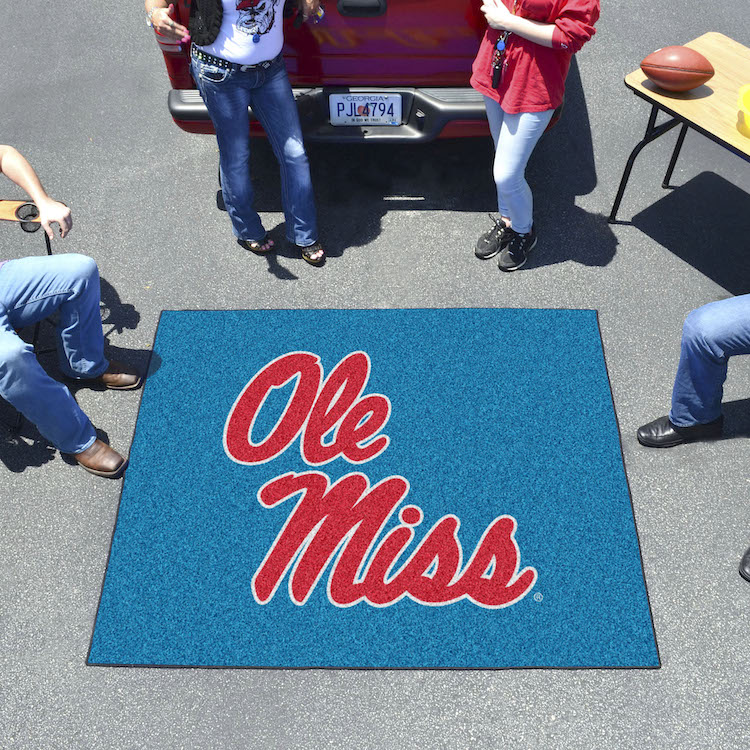 Mississippi Rebels LIGHT BLUE TAILGATER 60 x 72 Rug