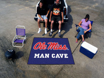 Mississippi Rebels MAN CAVE TAILGATER 60 x 72 Rug