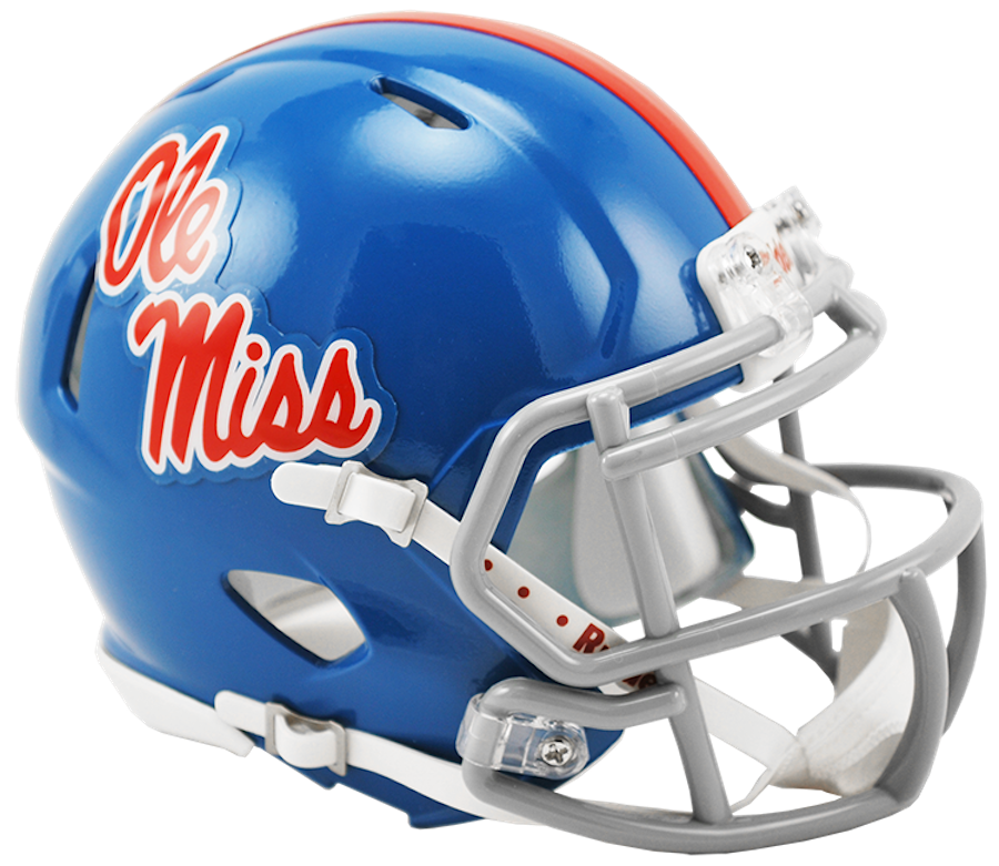 Mississippi Rebels NCAA Mini SPEED Helmet by Riddell - BLUE