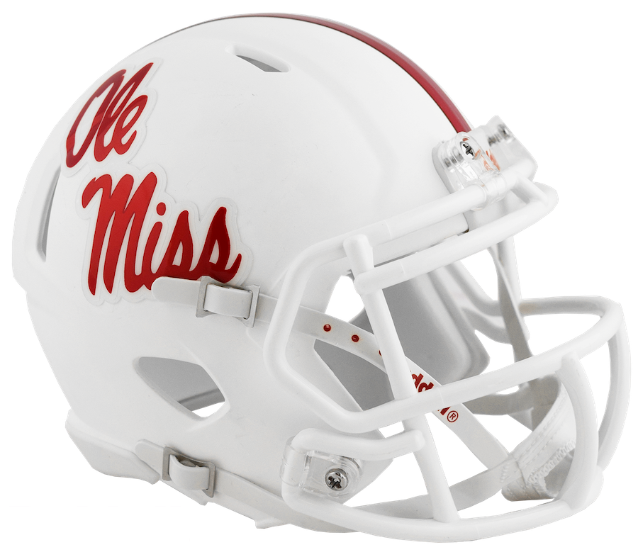 Mississippi Rebels NCAA Mini SPEED Helmet by Riddell - WHITE