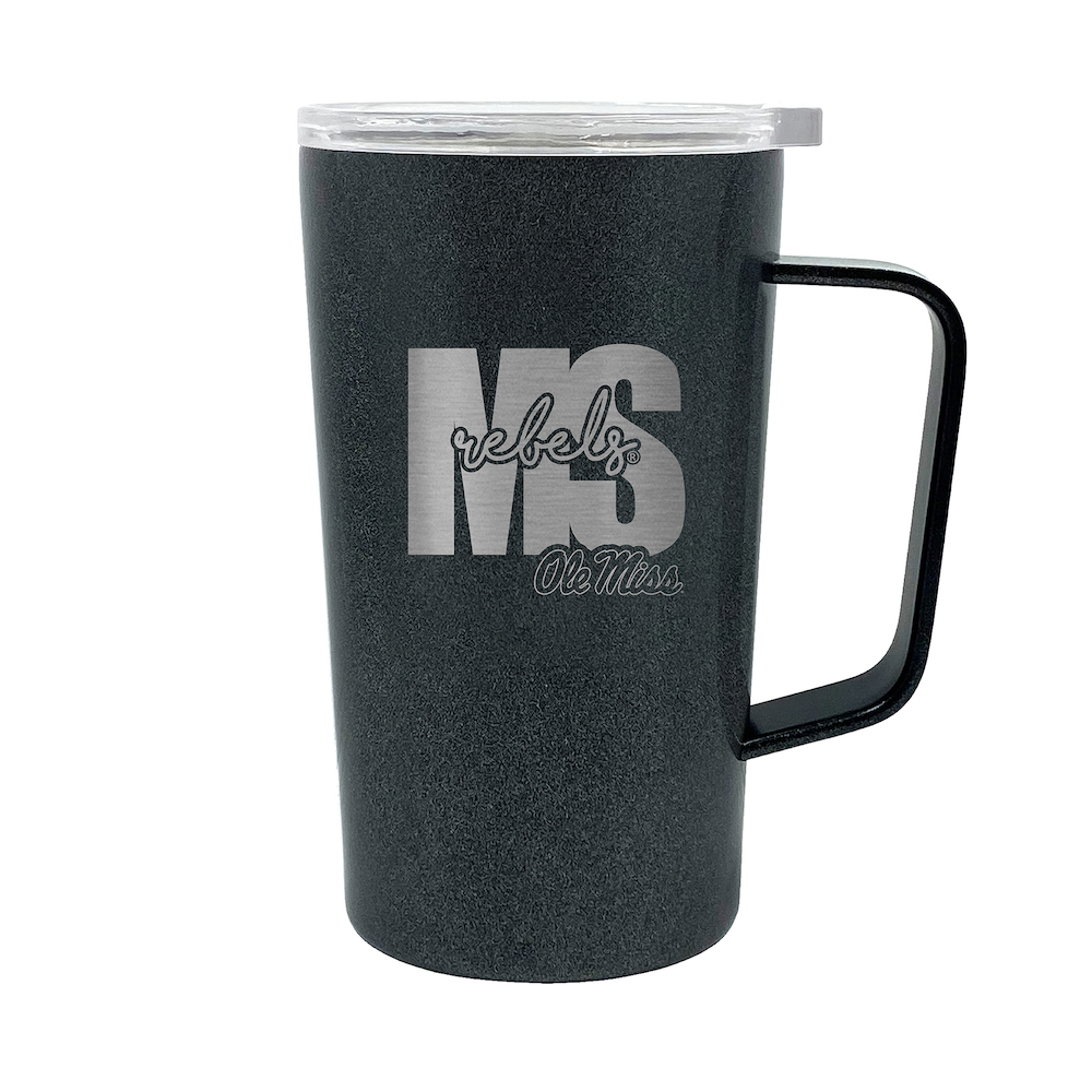 Mississippi Rebels 18 oz HUSTLE Travel Mug - ONYX