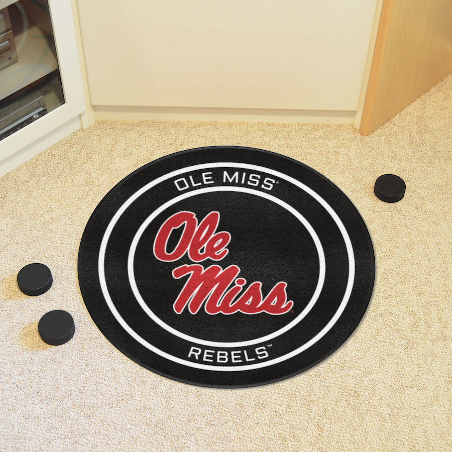 Mississippi Rebels Round Hockey Puck Mat