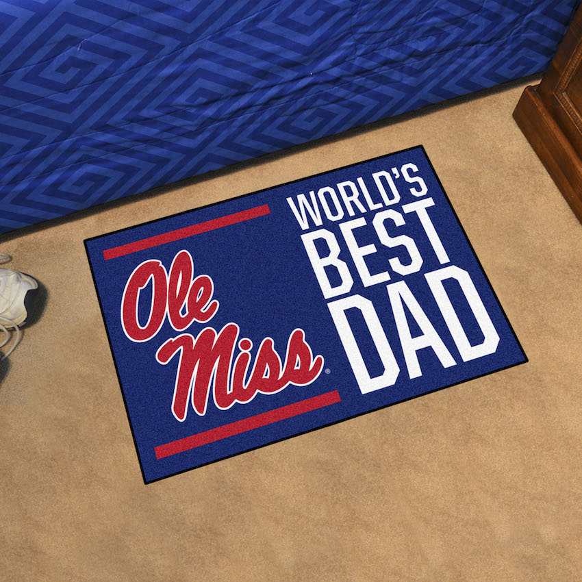 Mississippi Rebels 20 x 30 WORLDS BEST DAD Floor Mat