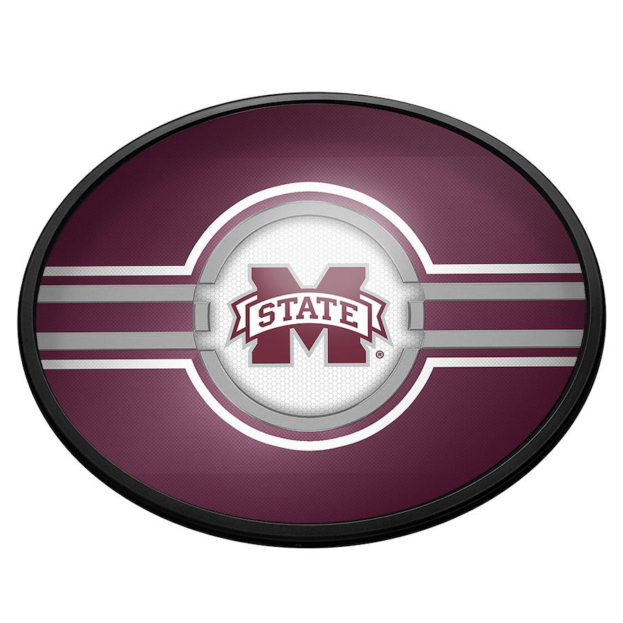 Mississippi State Bulldogs Slimline LED Wall Sign ~ OVAL PRIMARY