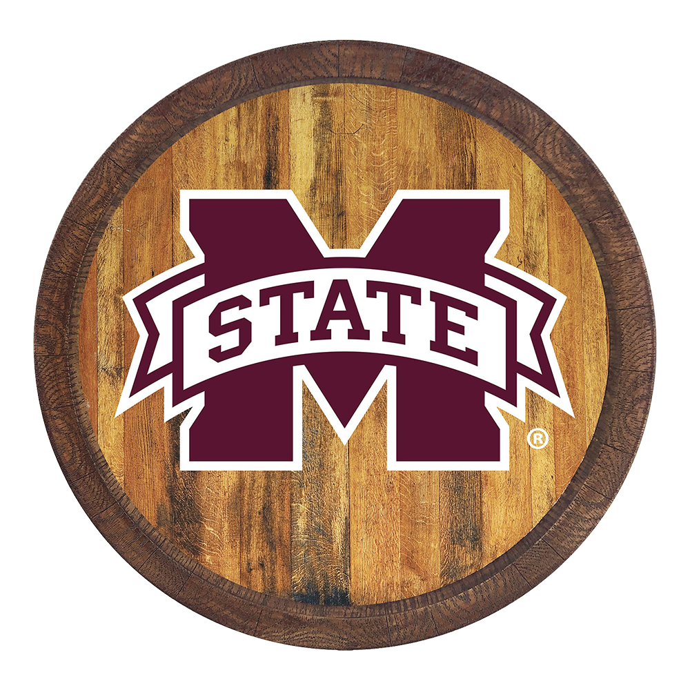 Mississippi State Bulldogs FAUX Barrel Top Sign