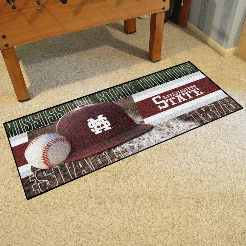 Mississippi State Bulldogs 30 x 72 Baseball Carpet Runner