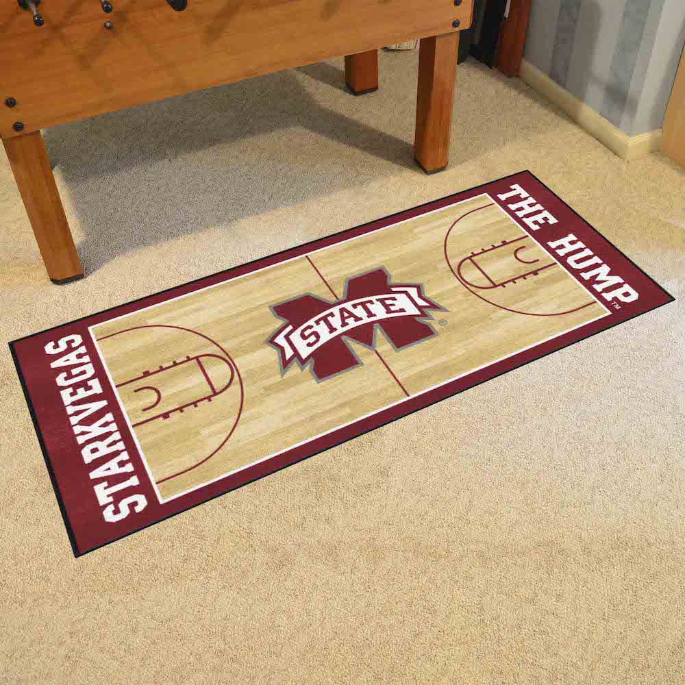 Mississippi State Bulldogs 30 x 72 Basketball Court Carpet Runner