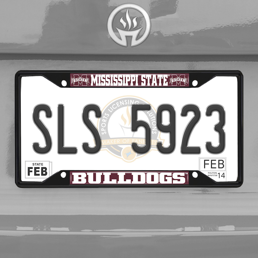 Mississippi State Bulldogs Black License Plate Frame