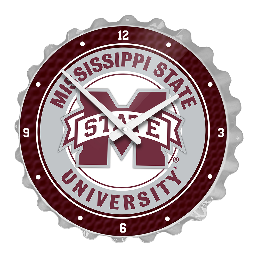 Mississippi State Bulldogs Bottle Cap Wall Clock