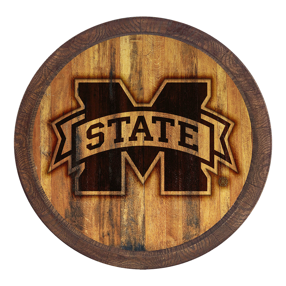 Mississippi State Bulldogs Branded FAUX Barrel Top Sign