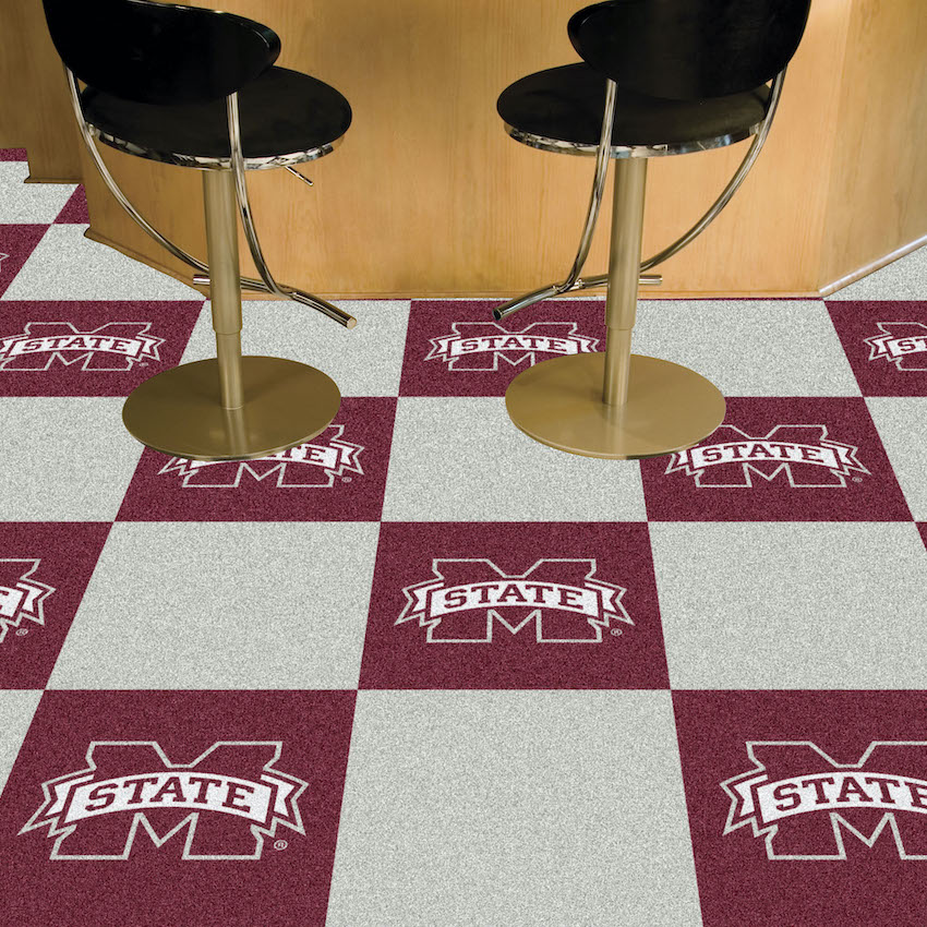 Mississippi State Bulldogs Carpet Tiles 18x18 in.