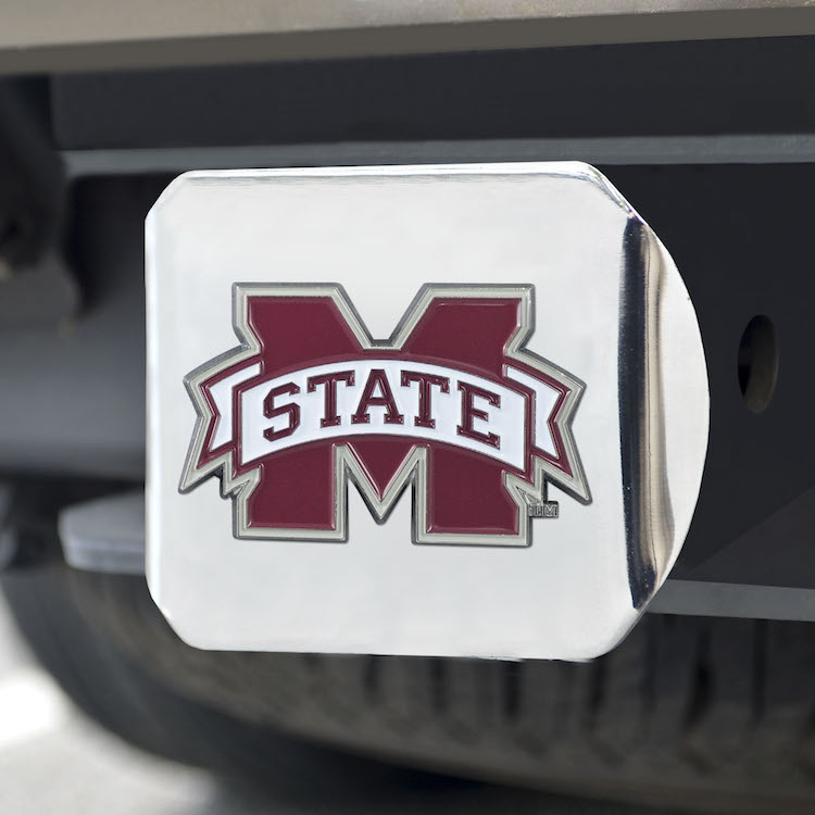 Mississippi State Bulldogs Color Chrome Trailer Hitch Cover