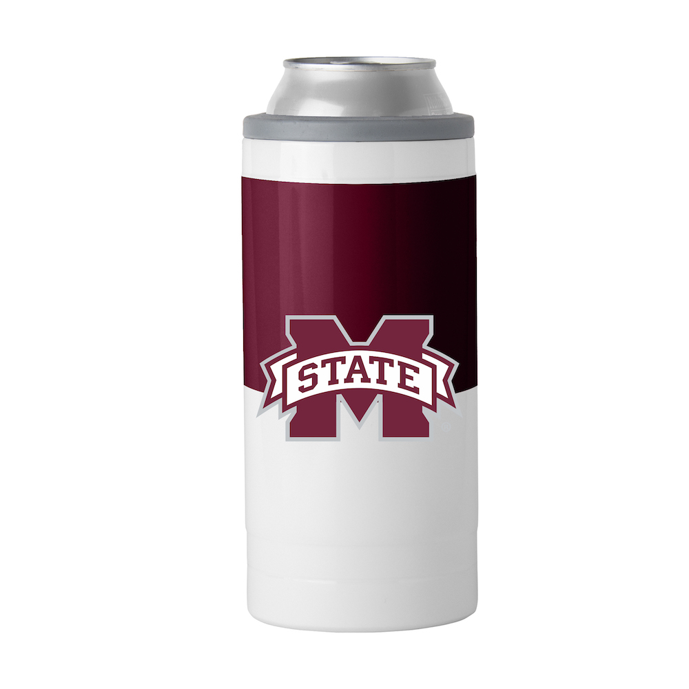 Mississippi State Bulldogs Colorblock 12 oz. Slim Can Coolie