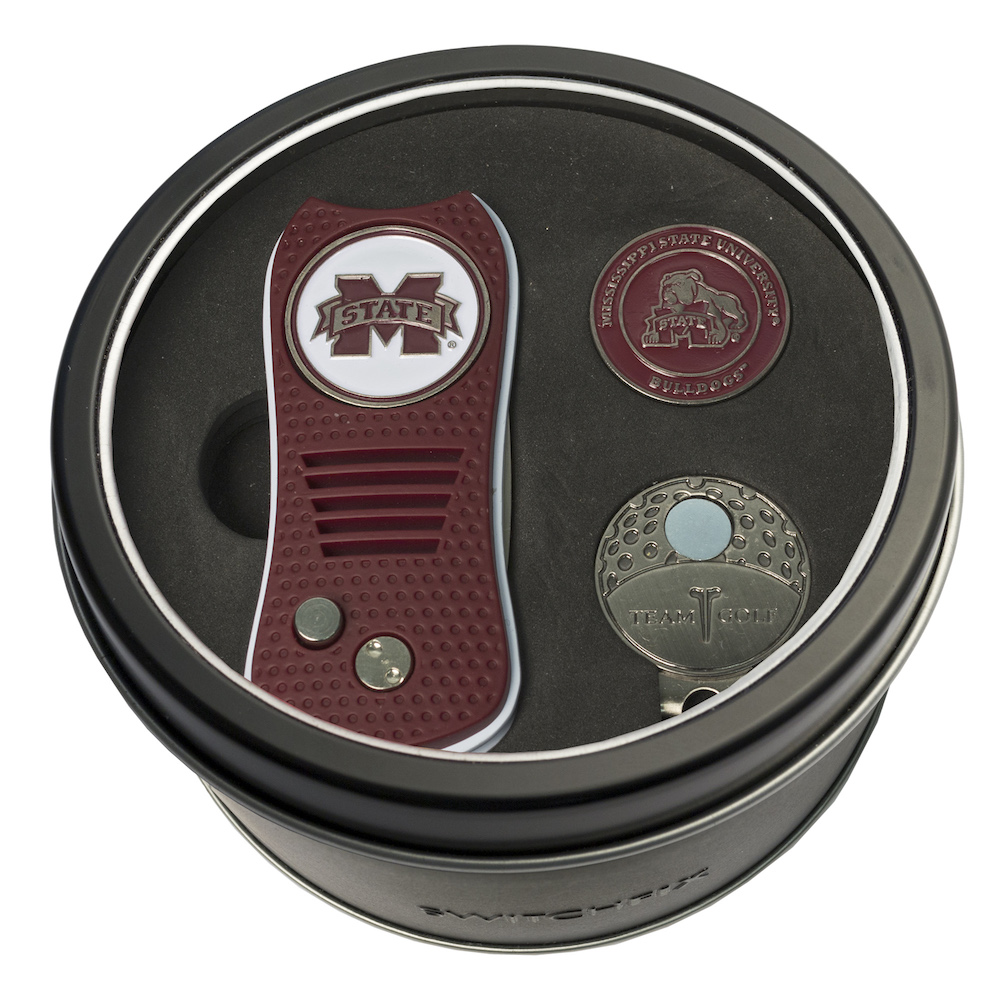 Mississippi State Bulldogs Switchblade Divot Tool Cap Clip and Ball Marker Gift Pack