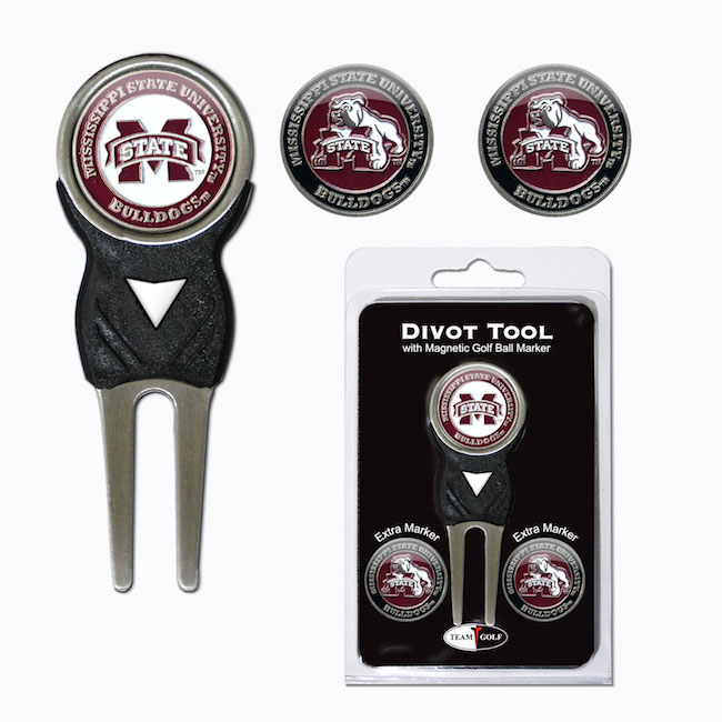 Mississippi State Bulldogs 3 Marker Signature Divot Tool Pack