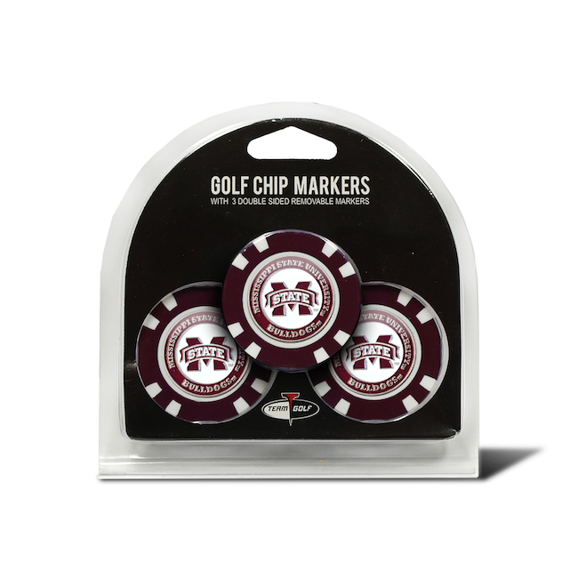 Mississippi State Bulldogs 3 Pack Golf Chips