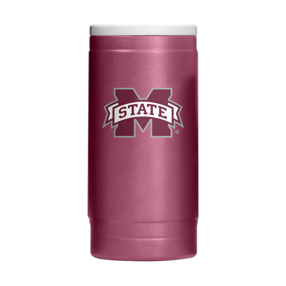 Mississippi State Bulldogs Powder Coated 12 oz. Slim Can Coolie