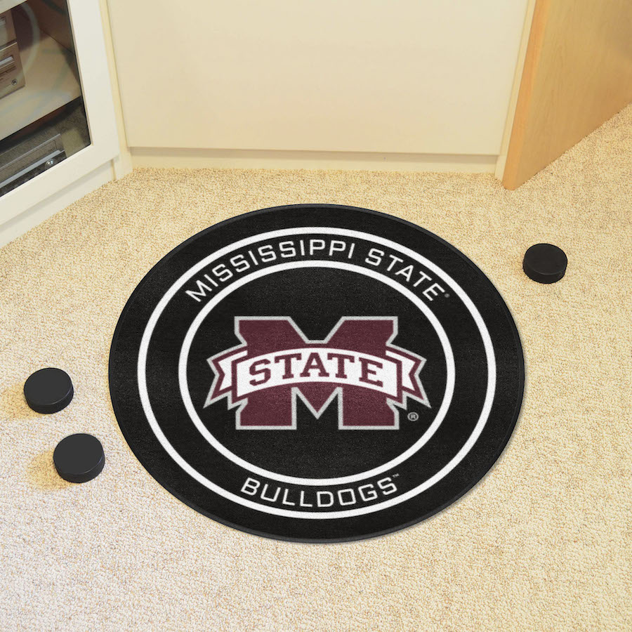 Mississippi State Bulldogs Round Hockey Puck Mat