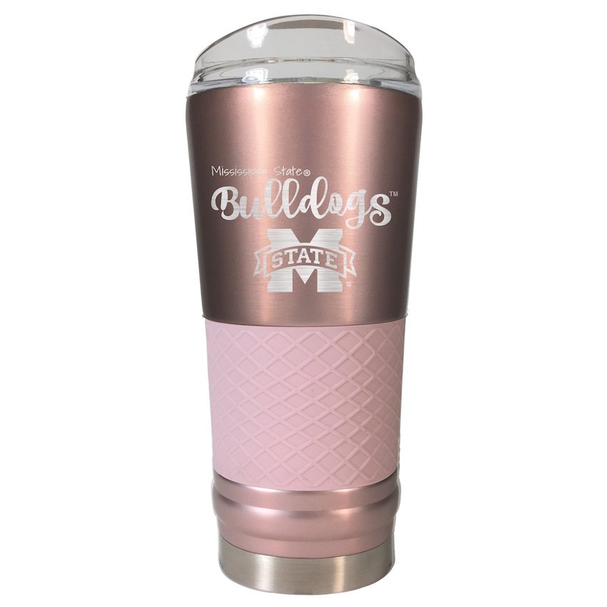 Mississippi State Bulldogs 24 oz Rose Gold Draft Travel Tumbler