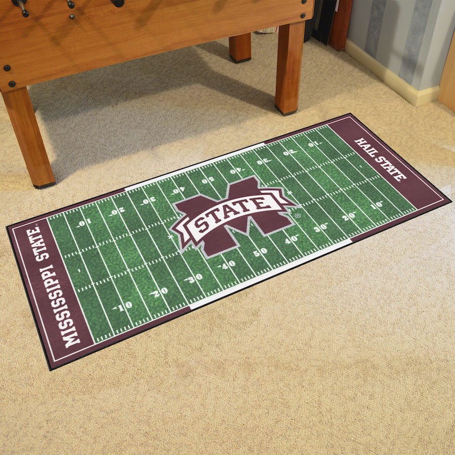 Mississippi State Bulldogs 30 x 72 Football Field Carpet Runner