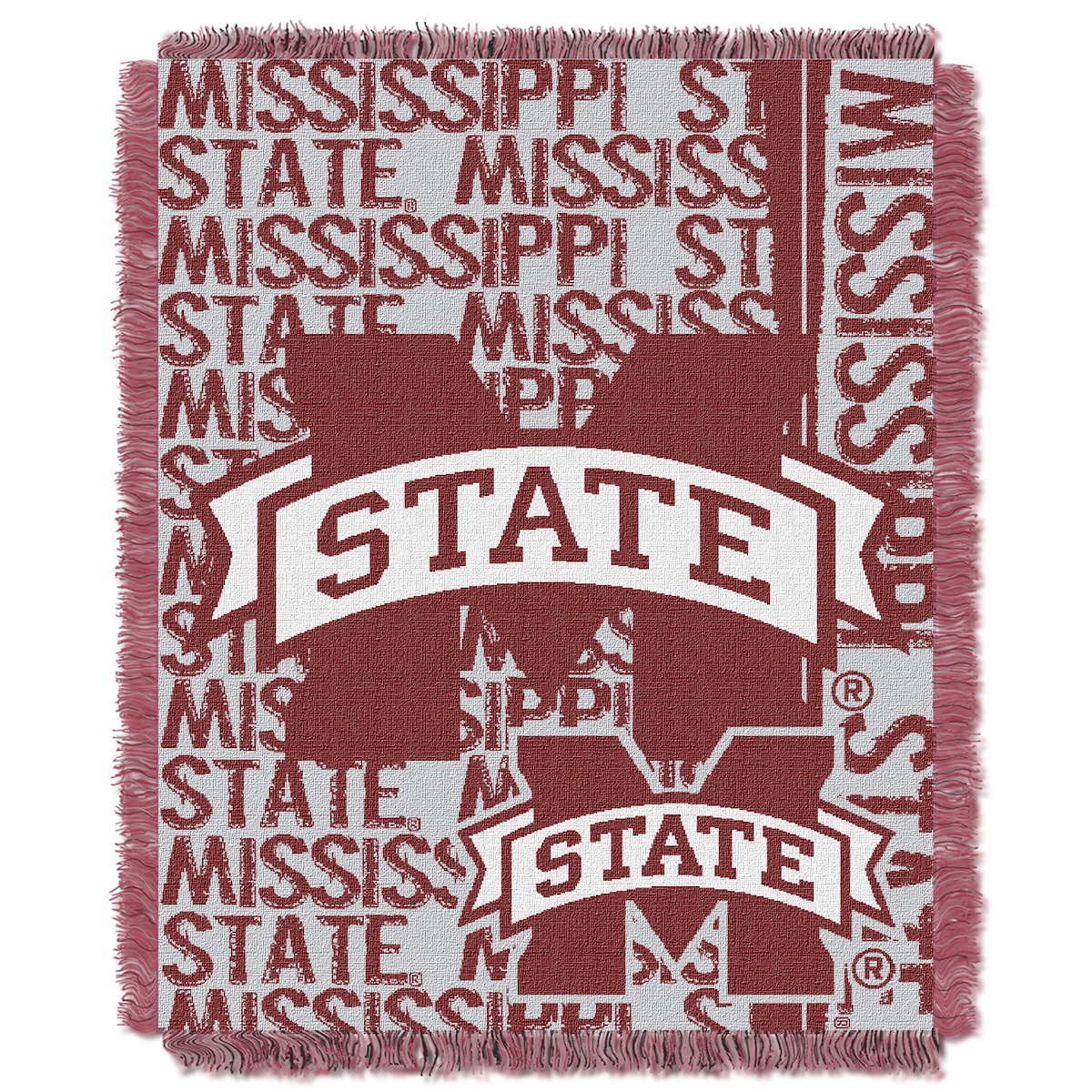 Mississippi State Bulldogs Double Play Tapestry Blanket 48 x 60