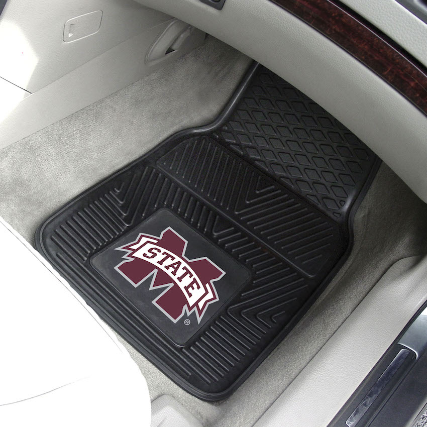 Mississippi State Bulldogs Car Floor Mats 18 x 27 Heavy Duty Vinyl Pair