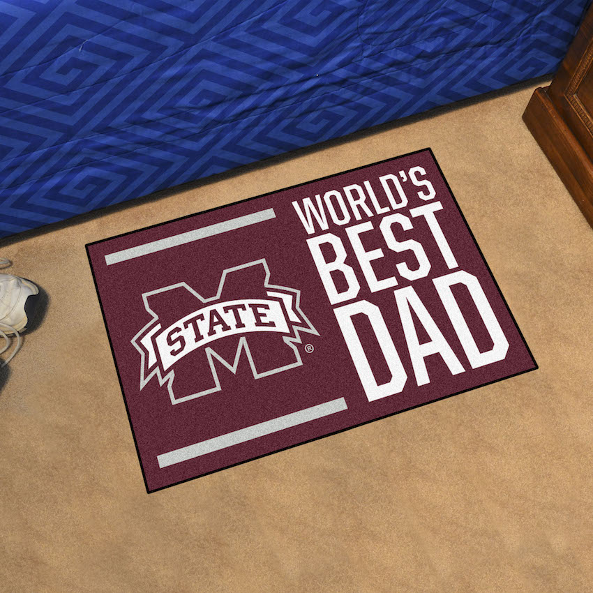 Mississippi State Bulldogs 20 x 30 WORLDS BEST DAD Floor Mat