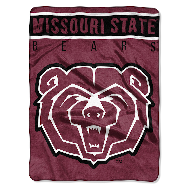 Missouri State Bears Large Plush Fleece OVERTIME 60 x 80 Blanket