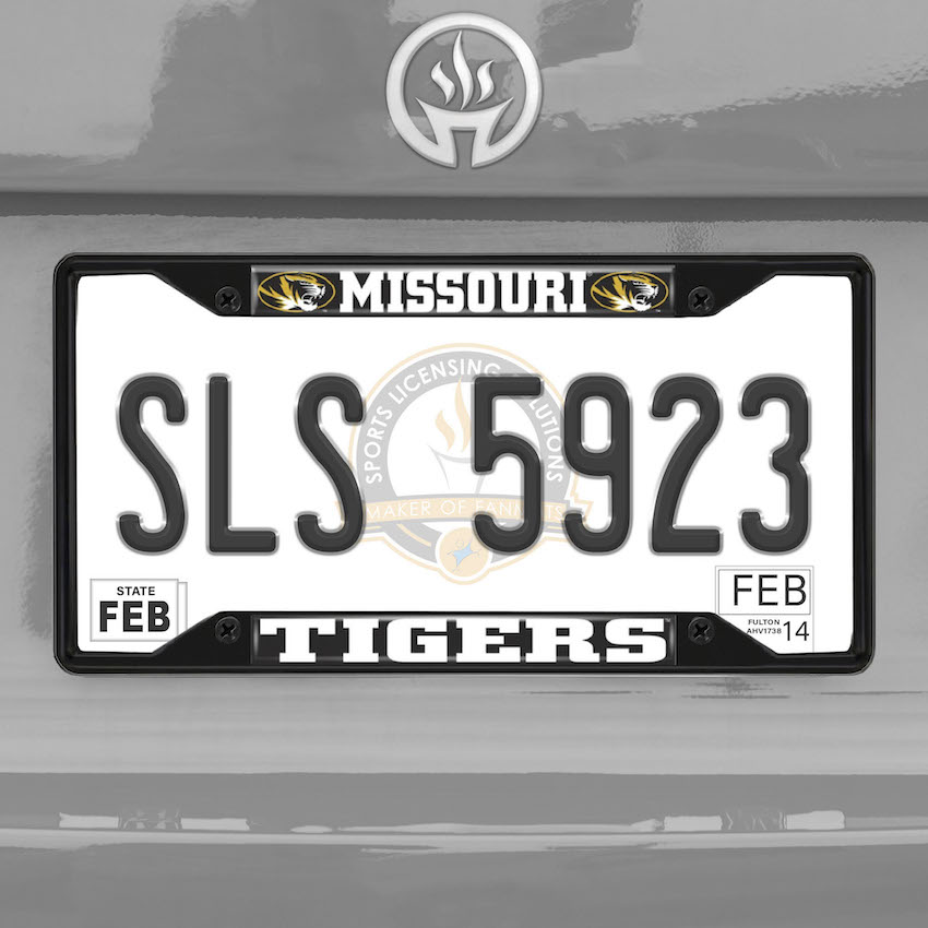 Missouri Tigers Black License Plate Frame