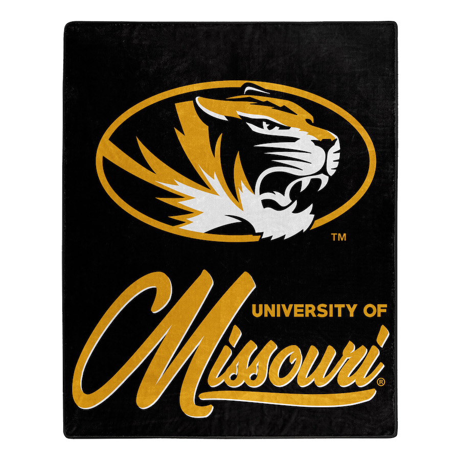 Missouri Tigers Plush Fleece Raschel Blanket 50 x 60