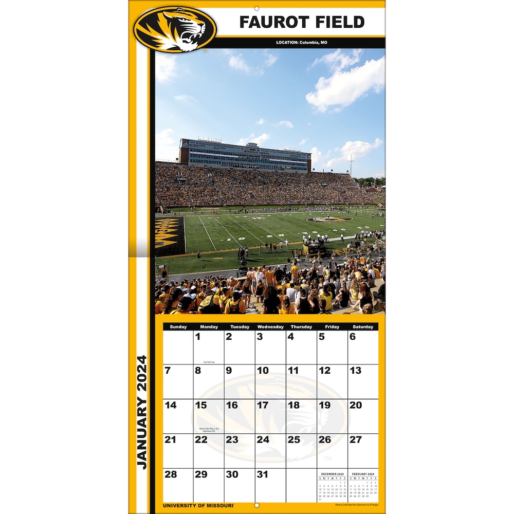 Missouri Tigers 2025 NCAA Team Wall Calendar