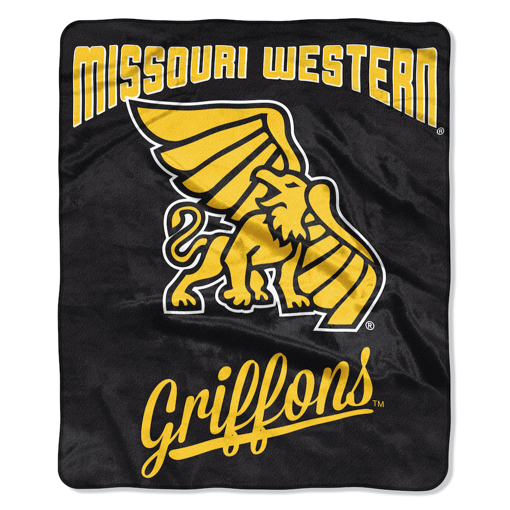 Missouri Western Griffons Plush Fleece Raschel Blanket 50 x 60