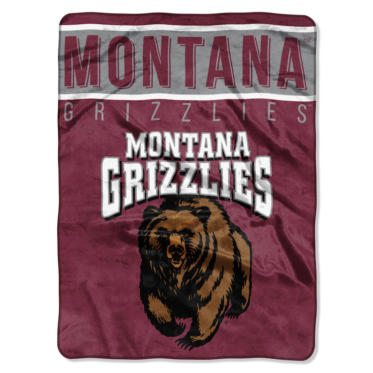 Montana Grizzlies Large Plush Fleece OVERTIME 60 x 80 Blanket