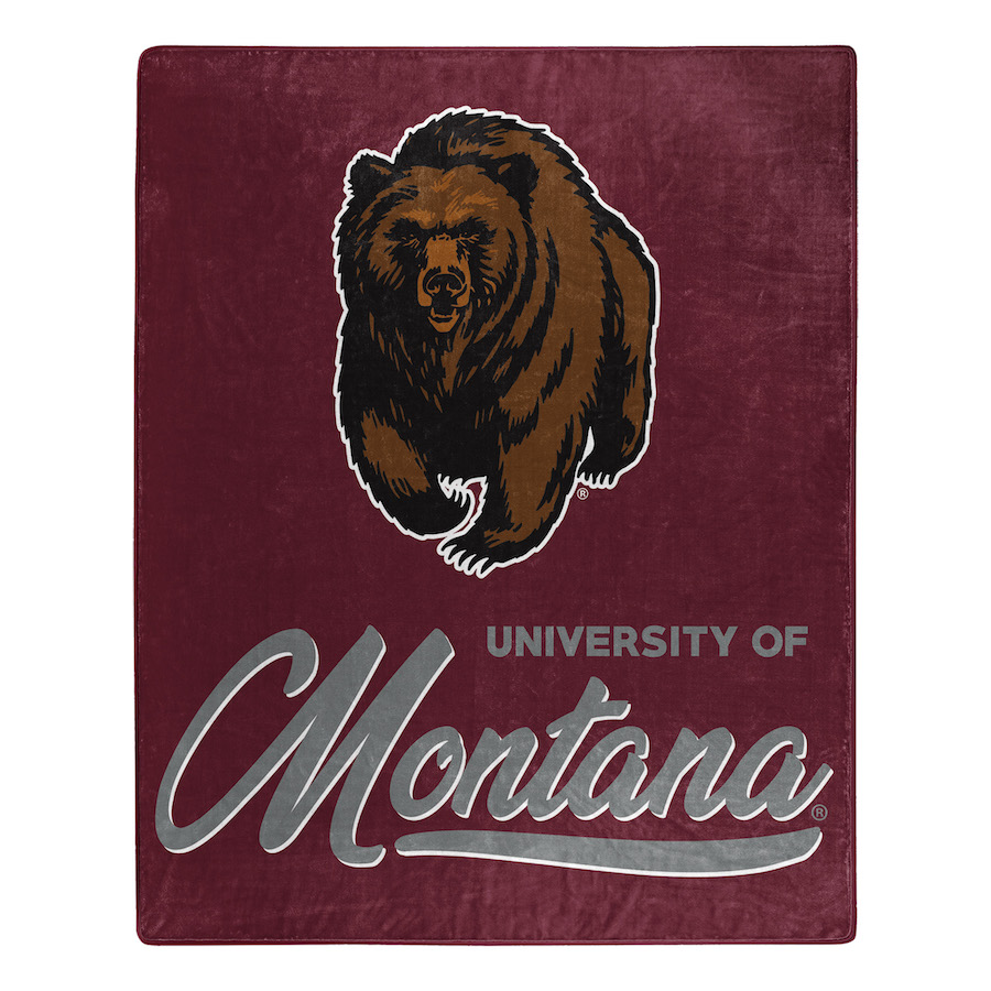 Montana Grizzlies Plush Fleece Raschel Blanket 50 x 60