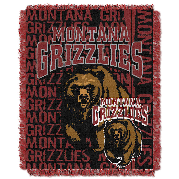 Montana Grizzlies Double Play Tapestry Blanket 48 x 60