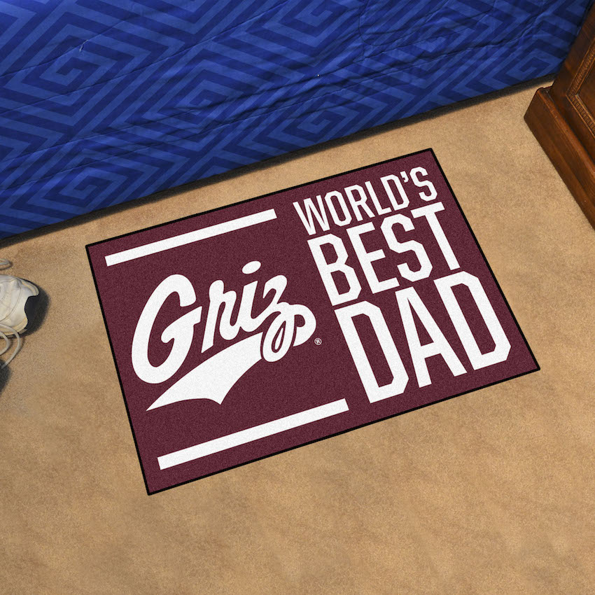 Montana Grizzlies 20 x 30 WORLDS BEST DAD Floor Mat