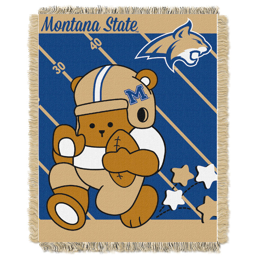 Montana State Bobcats Woven Baby Blanket 36 x 48