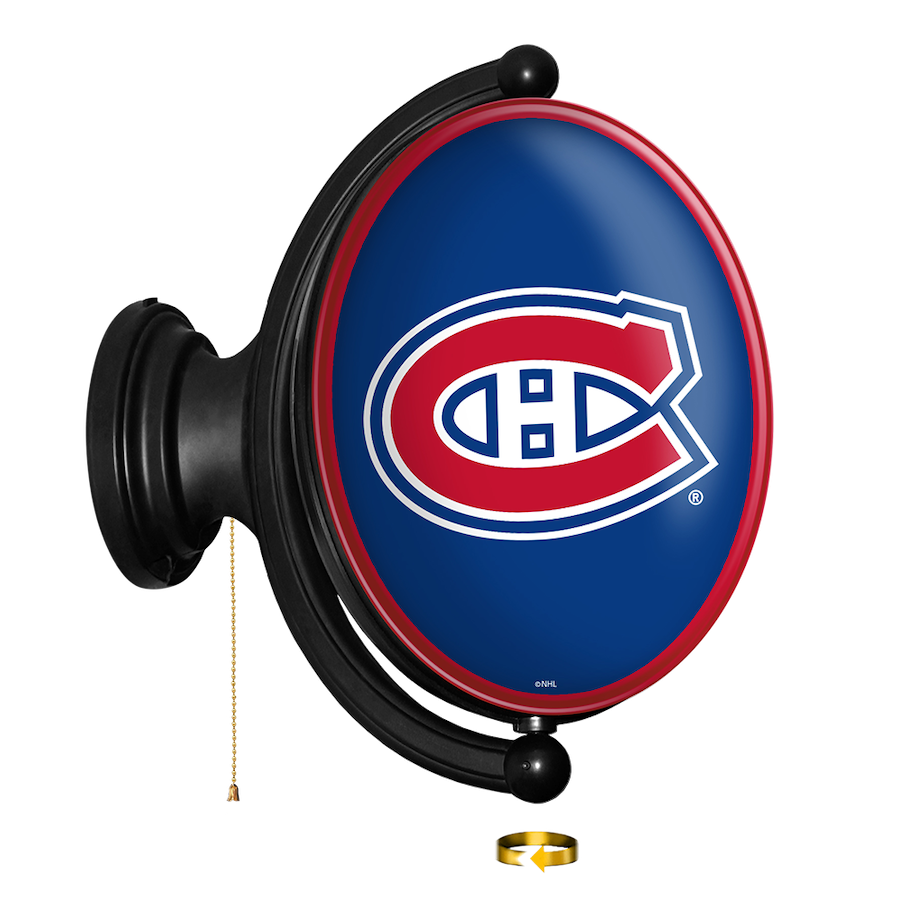 Montreal Canadiens LED Rotating Wall Sign ~ OVAL