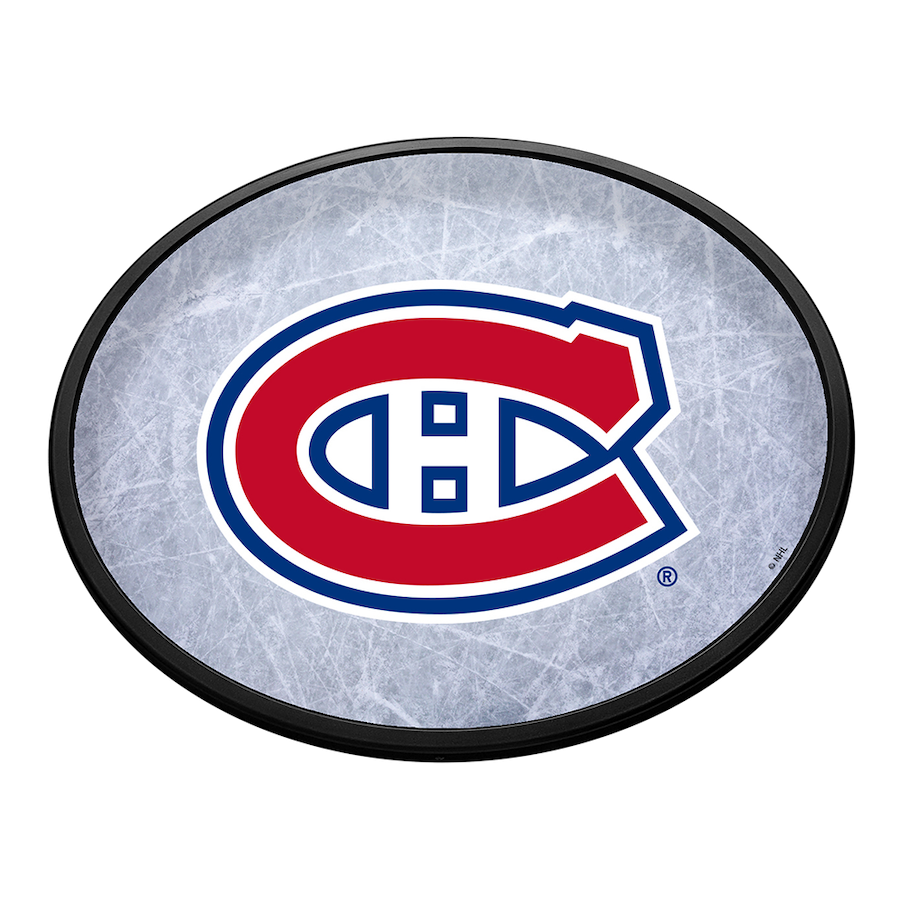 Montreal Canadiens Slimline Oval LED Wall Sign ~ ICE RINK