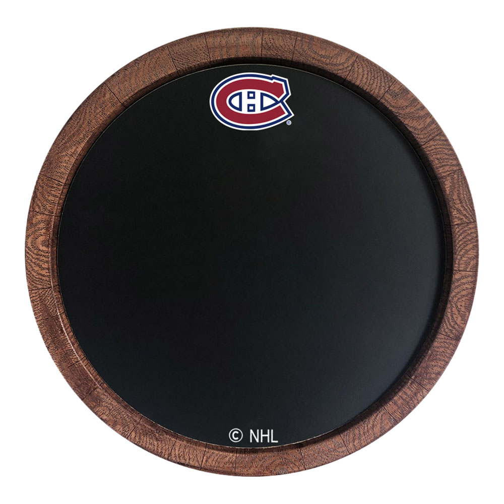 Montreal Canadiens Chalkboard FAUX Barrel Top Sign