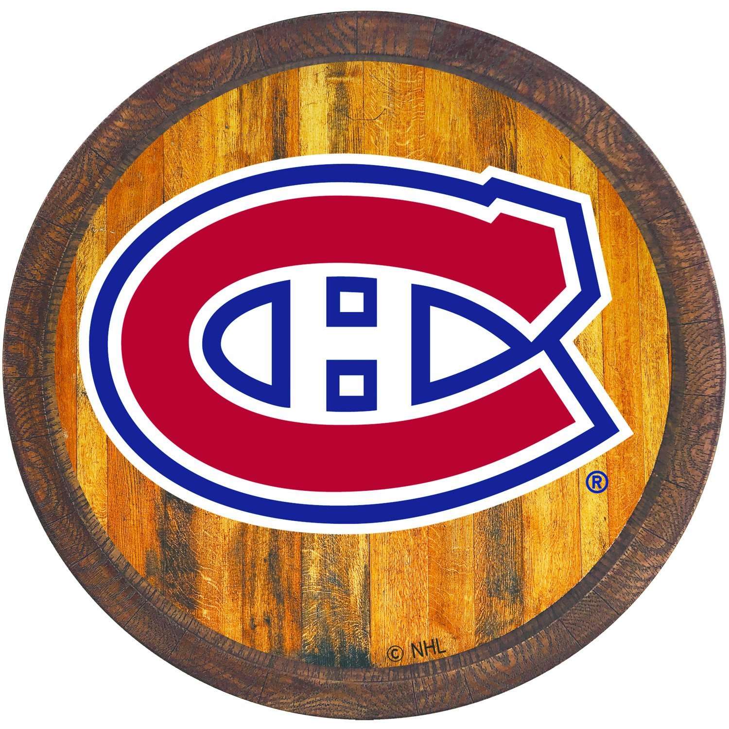 Montreal Canadiens FAUX Barrel Top Sign