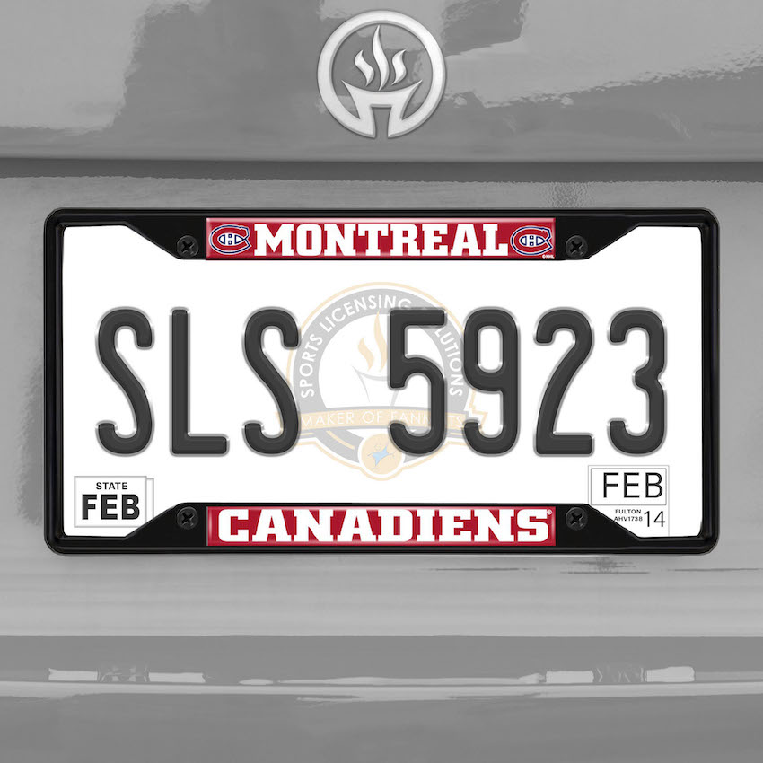 Montreal Canadiens Black License Plate Frame