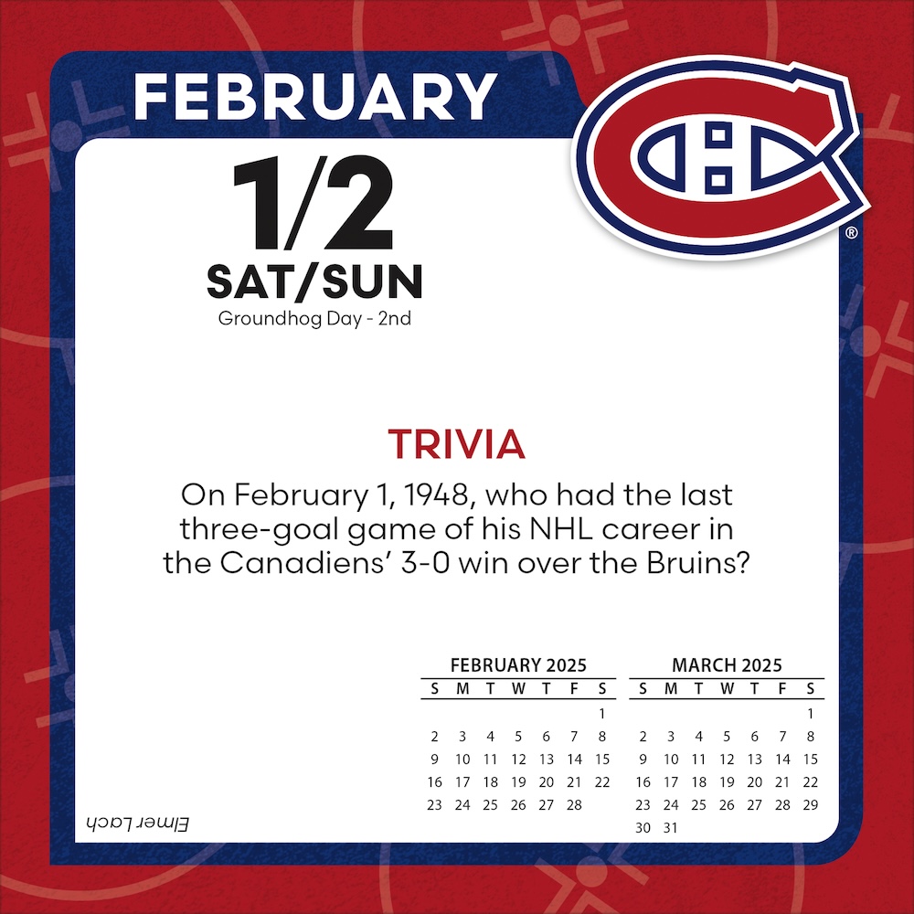 Montreal Canadiens 2025 NHL Page-A-Day Box Calendar