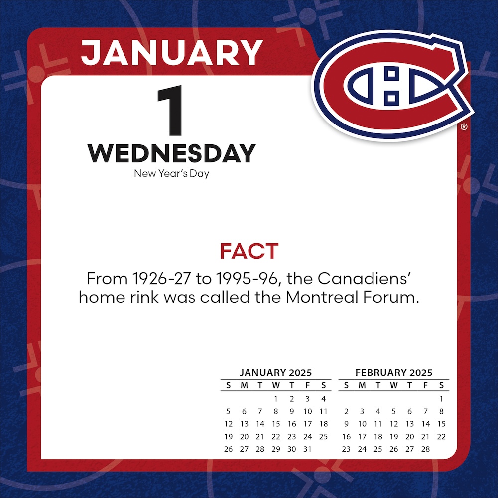 Montreal Canadiens 2025 NHL Page-A-Day Box Calendar