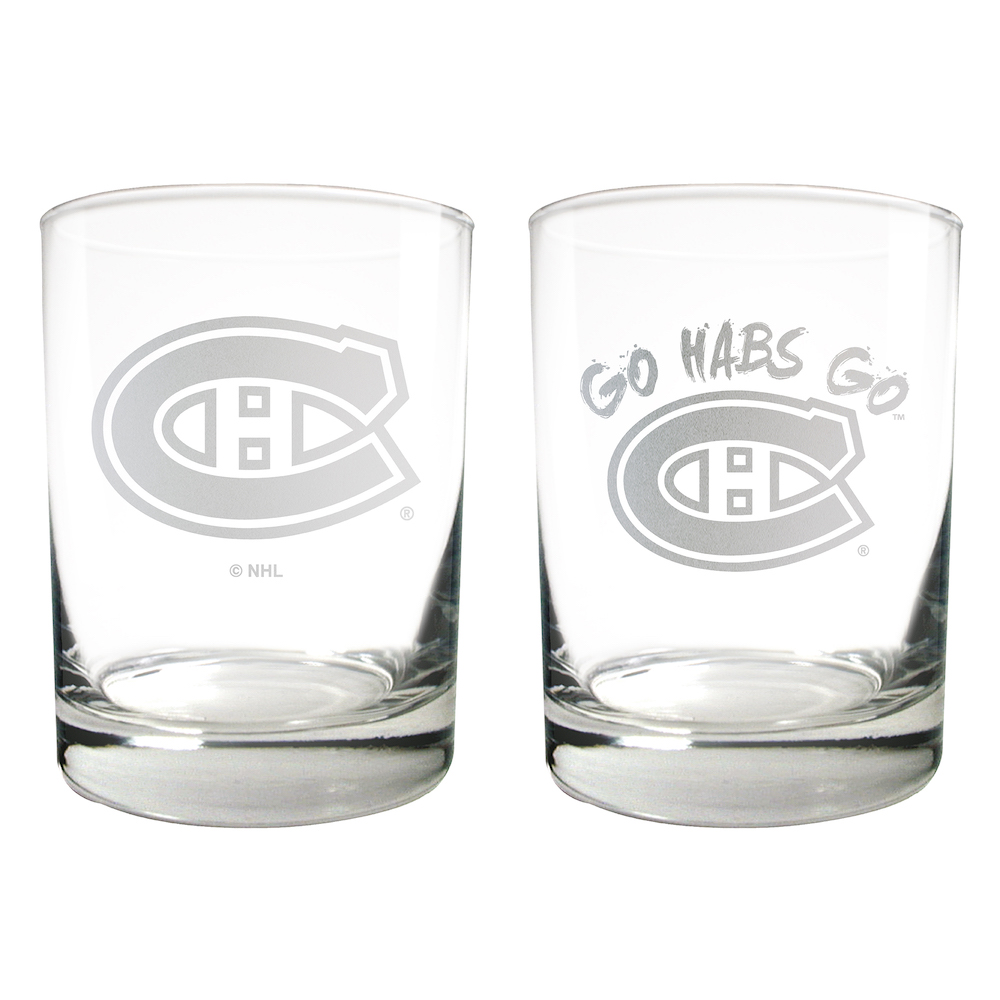 Montreal Canadiens 2pc Rocks Glass Set