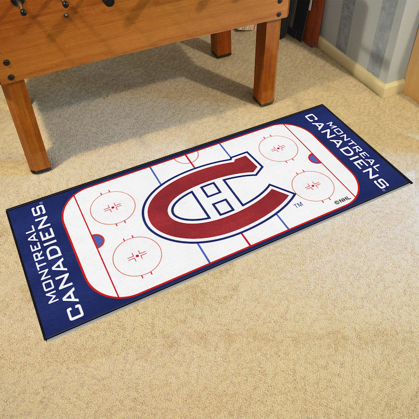 Montreal Canadiens Vintage 30 x 72 Hockey Rink Carpet Runner - Throwback Logo