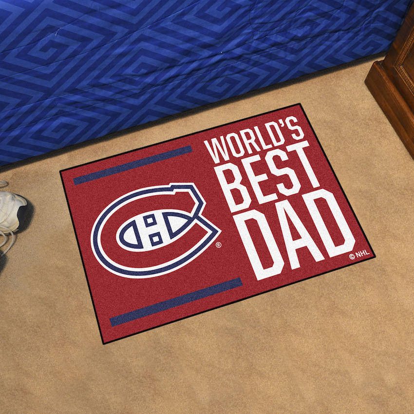 Montreal Canadiens 20 x 30 WORLDS BEST DAD Floor Mat