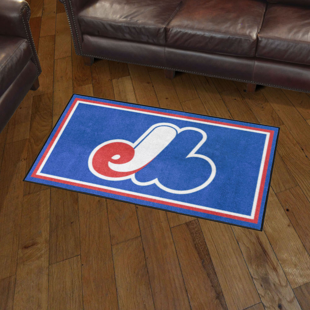 Montreal Expos MLBCC Vintage 3x5 Area Rug Throwback Logo