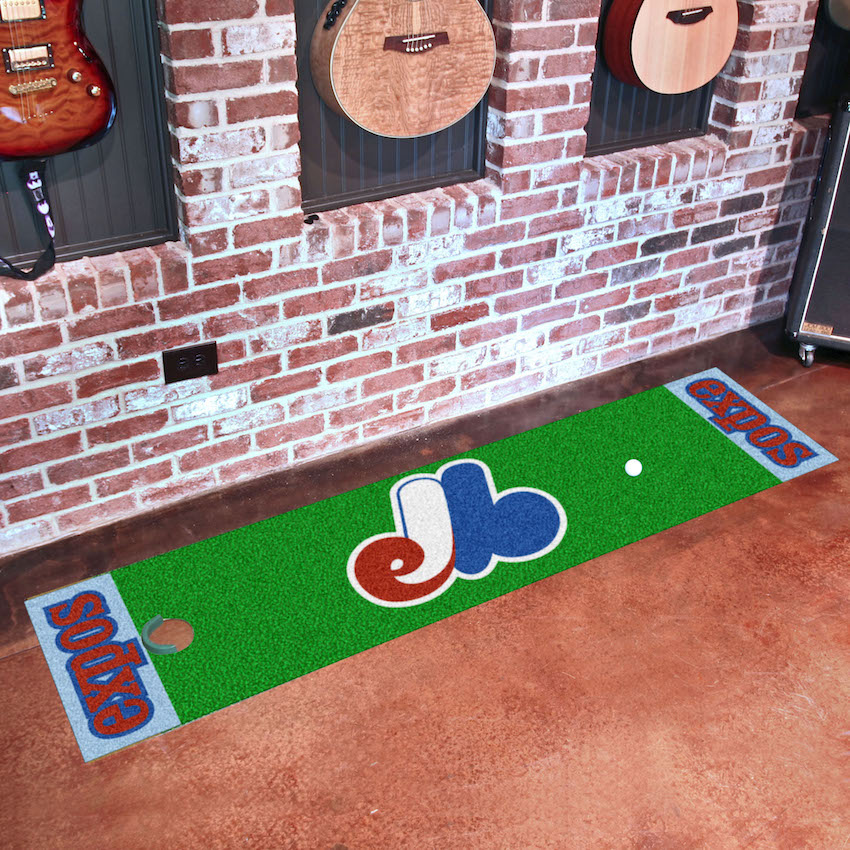 Montreal Expos MLBCC Vintage 18 x 72 in Putting Green Mat with Throwback Logo