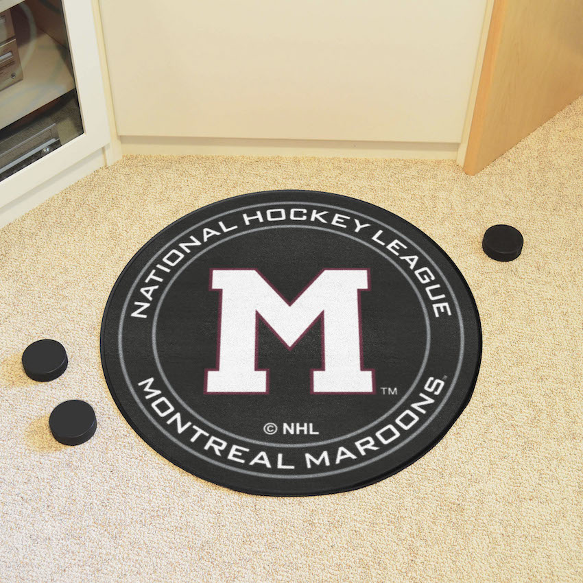 Montreal Maroons Vintage Puck Mat - Throwback Logo